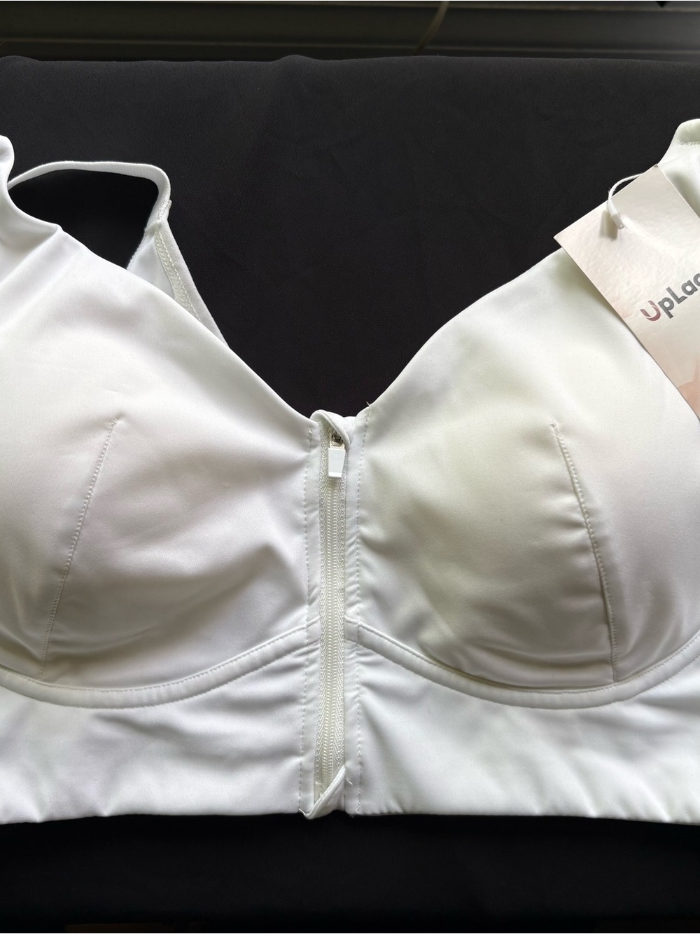 White Front-Zip Wireless Bra - Women Intimates & Sleepwear